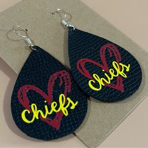 New Teardrop Design KC Chiefs Earrings